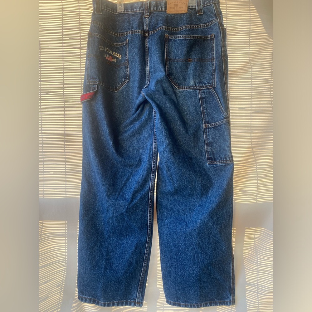 Y2k baggy carpenter jeans dark us polo association 36 x 32